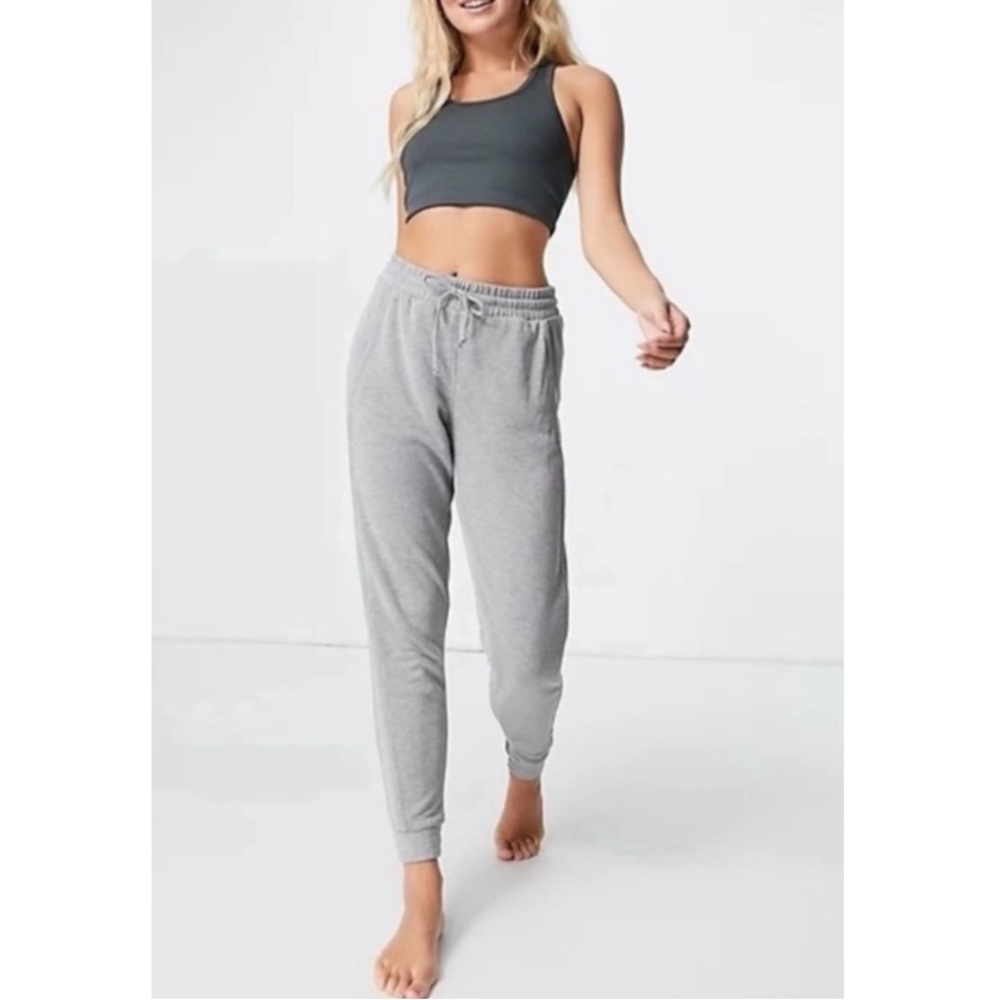 Free People Back Into It Sweatpant Joggers Gray Stretchy Pull-On Casual Pants